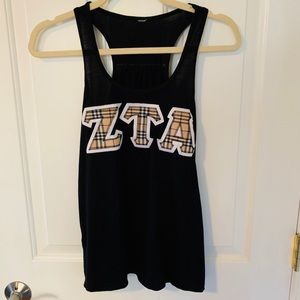 Zeta Tau Alpha stitched Burberry-print tank 👑